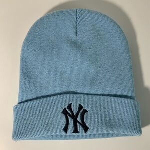 Vintage New York Yankees ice blue beanie